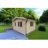 Abri de jardin ANNA 4x4, 44mm, façade côté droit