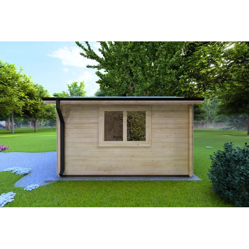 Abri de jardin ANNA 4x4, 44mm, côté droit