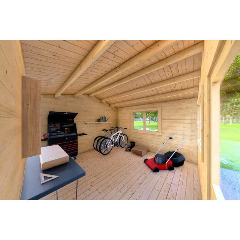 Abri de jardin ANNA 4x4, 44mm, intérieur