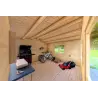 Abri de jardin ANNA 4x4, 44mm, intérieur
