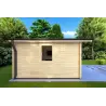 Maison en bois de jardin LAURA 4x4, 44mm, côté gauche