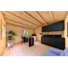 Maison en bois de jardin LAURA 4x4, 44mm, intérieur