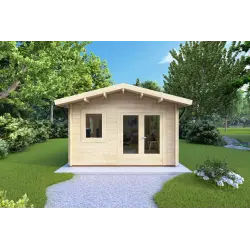 Maison en bois de jardin MATILDE 5x4, 44mm, vue frontale