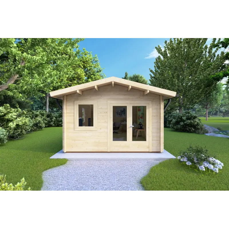 Maison en bois de jardin MATILDE 5x4, 44mm, vue frontale