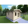 Maison en bois de jardin MATILDE 5x4, 44mm, façade côté gauche