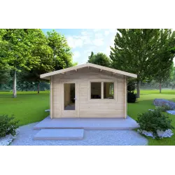Abris de jardin en bois ANITA 5x4, 44mm, vue frontale