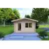 Abris de jardin en bois ANITA 5x4, 44mm, vue frontale