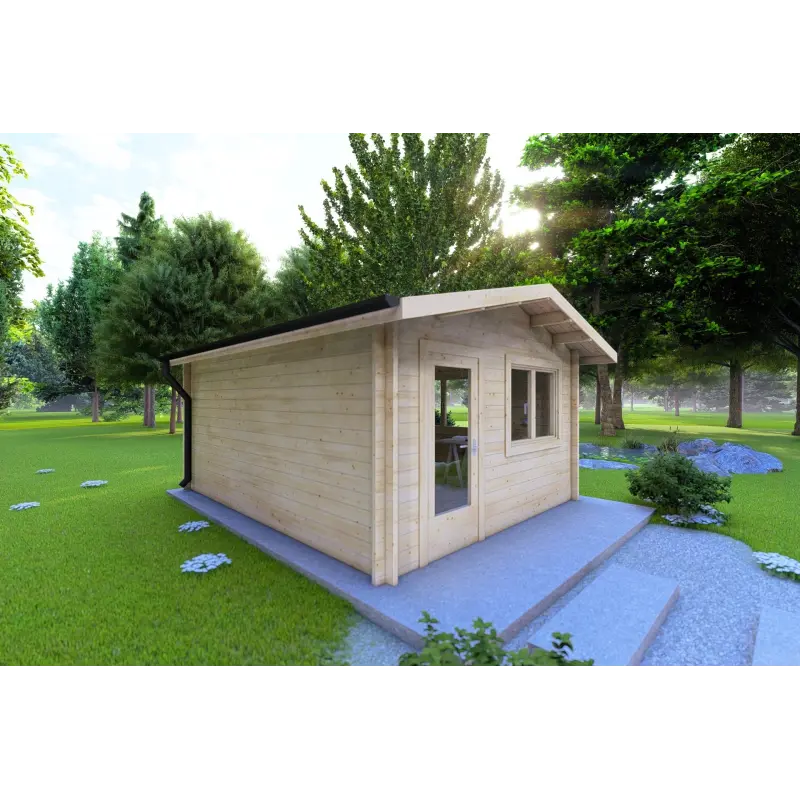 Abris de jardin en bois ANITA 5x4, 44mm, côté gauche