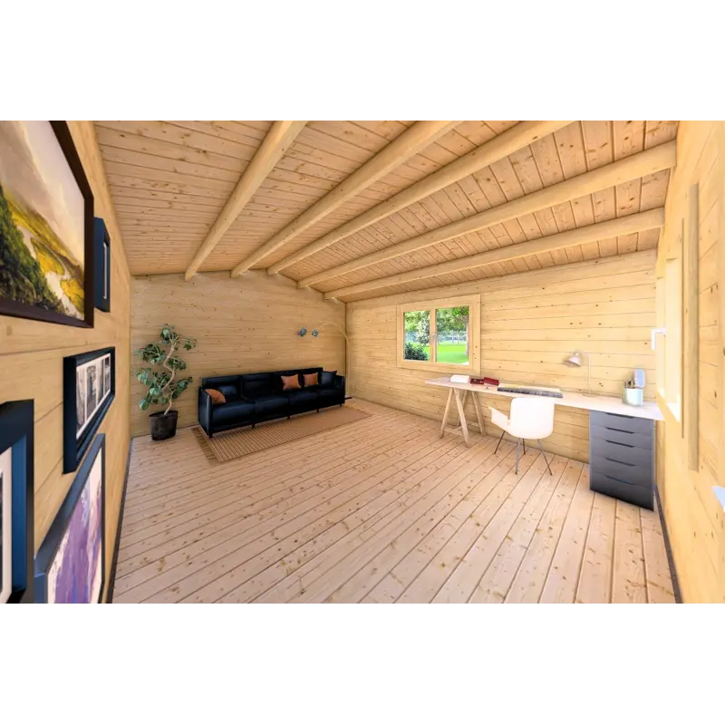 Abris de jardin en bois ANITA 5x4, 44mm, intérieur
