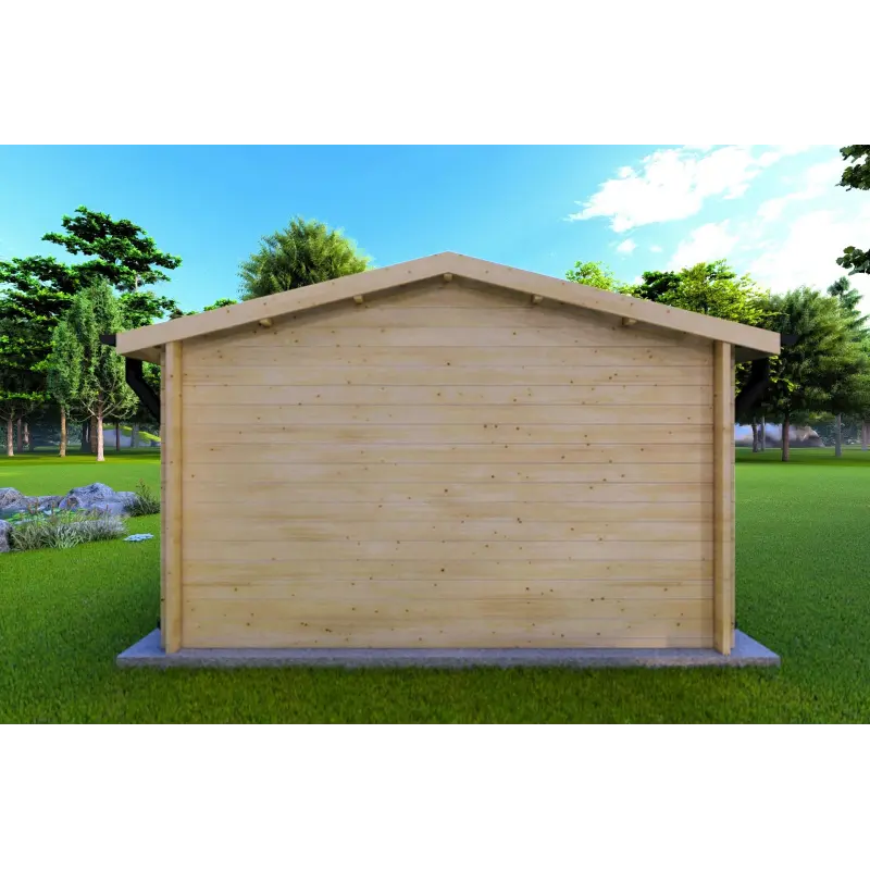 Abris de jardin en bois ANITA 5x4, 44mm, vue arrière
