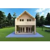 Maison isolée style moderne PENELOPE 98 m², 44/80/30/40 mm, vue frontale