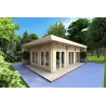 Chalet bois FLAMINIA 8x6, 44mm, façade côté droit