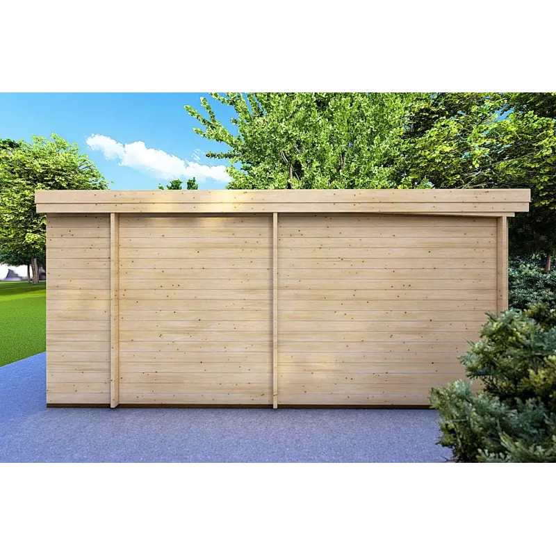 Chalet bois FLAMINIA 8x6, 44mm, côté gauche