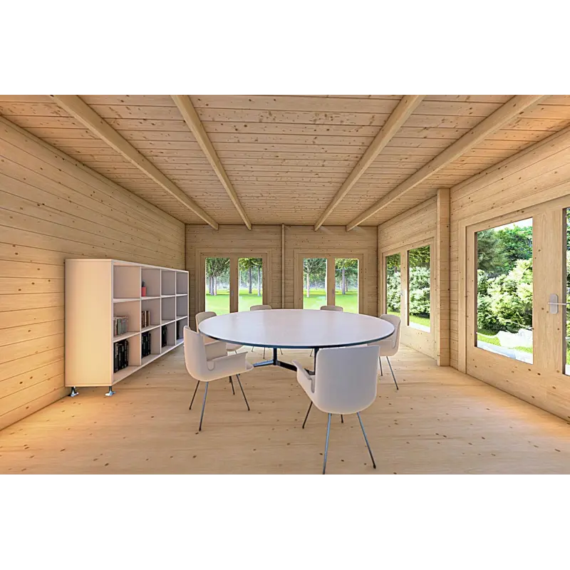 Chalet bois FLAMINIA 8x6, 44mm, intérieur