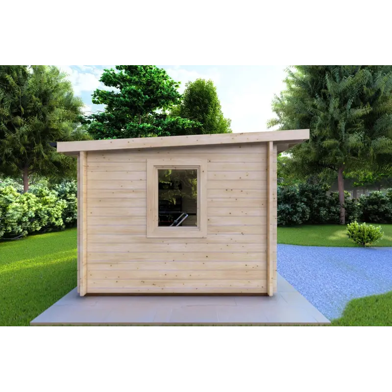 Maison en bois de jardin ILARIA 3x3, 44mm, côté gauche