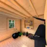 Maison en bois de jardin ILARIA 3x3, 44mm, intérieur