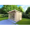 Abris de jardin en bois ILARIA 4x3, 44mm, façade côté droit