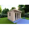Abris de jardin en bois ILARIA 4x3, 44mm, façade côté gauche