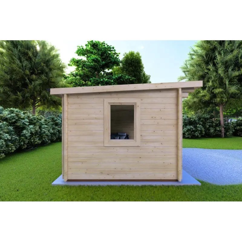 Abris de jardin en bois ILARIA 4x3, 44mm, côté gauche