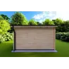 Abris de jardin en bois ILARIA 4x3, 44mm, vue arrière