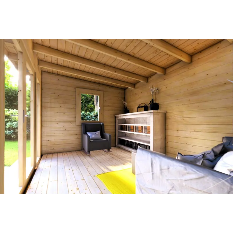 Abris de jardin en bois ILARIA 4x3, 44mm, intérieur