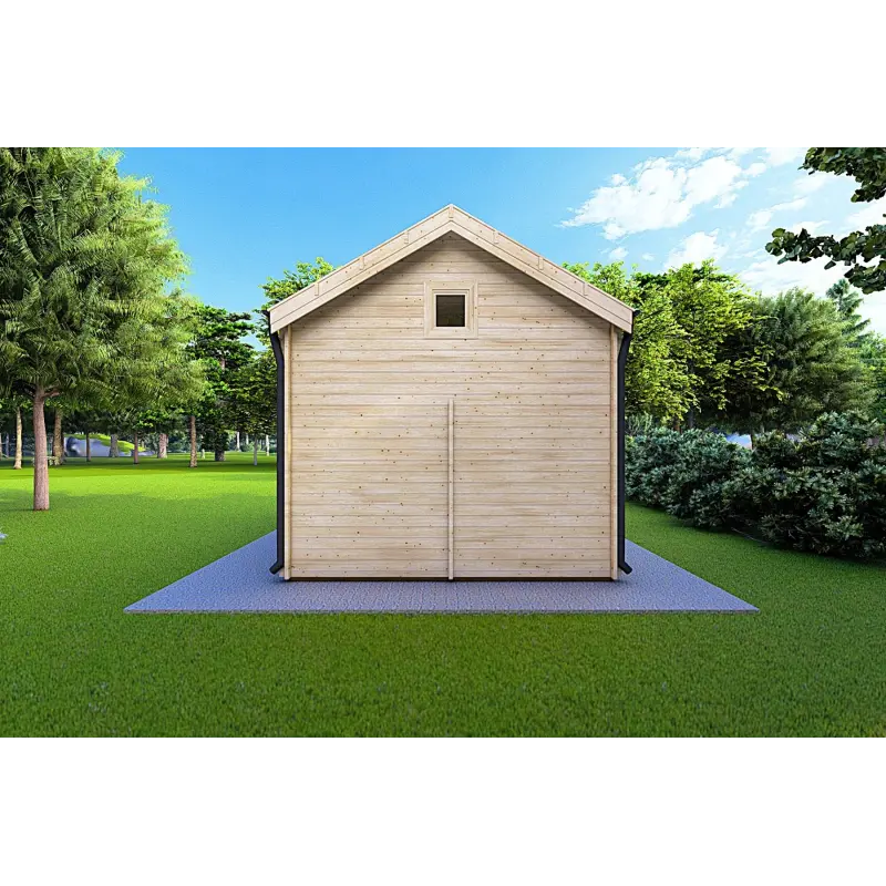 Véranda bois ELODIE 4x6, 44mm, vue arrière