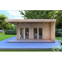 Bureau-Studio de jardin FLAMINIA 6x6, 44mm, côté droit