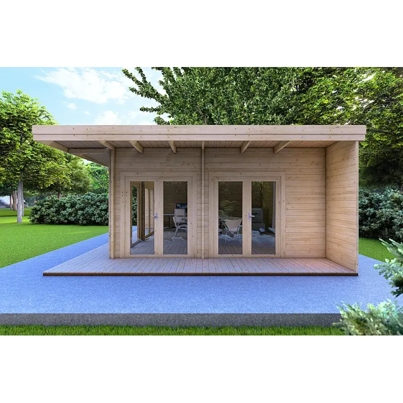 Bureau-Studio de jardin FLAMINIA 6x6, 44mm, côté droit