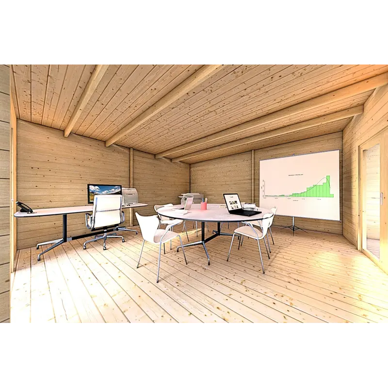 Bureau-Studio de jardin FLAMINIA 6x6, 44mm, intérieur