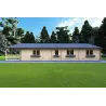 Chalet en bois habitable​ de style traditionnel SOFIA 17x8, 44/140/44 mm, côté droit
