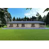Chalet en bois habitable​ de style traditionnel SOFIA 17x8, 44/140/44 mm, côté gauche