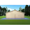 Chalet en bois habitable​ de style traditionnel SOFIA 17x8, 44/140/44 mm, vue arrière