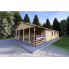 Maison préfabriquée en bois FIRENZE 116 m², 44/100/44 mm, façade côté droit