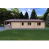 Maison préfabriquée en bois FIRENZE 116 m², 44/100/44 mm, côté droit