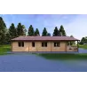 Maison préfabriquée en bois FIRENZE 116 m², 44/100/44 mm, côté gauche