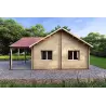 Maison habitable en bois AGNESE 95 m², 44/140/44 mm, côté droit