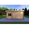 Maison habitable en bois lumineuse DAFNE 95 m², 44/140/44 mm, côté gauche
