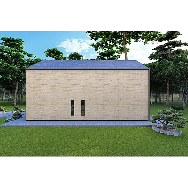 Maison en bois habitable bifamiliale CALIPSO 12x6, 44/100/30/40 mm, côté gauche