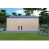 Maison en bois habitable bifamiliale CALIPSO 12x6, 44/100/30/40 mm, côté gauche