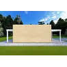 Chalet en bois habitable​ avec double véranda NAUSICAA 98 m², 70/100/30/40 mm, côté gauche