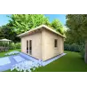 Abri de jardin toit monopente GLORIA 5.2x4.2, 44mm, façade côté droit