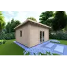 Abri de jardin toit monopente GLORIA 5.2x4.2, 44mm, façade côté gauche