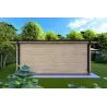 Abri de jardin toit monopente GLORIA 5.2x4.2, 44mm, vue arrière