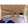 Abri de jardin toit monopente GLORIA 5.2x4.2, 44mm, intérieur