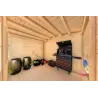 Maison en bois de jardin AURORA avec abri à bois 4.5x2.5, 44mm, intérieur