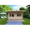 Abris de jardin en bois SIBILLA 4.5x3.5, 44mm, vue frontale