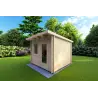 Remise en bois SOLA 3x3, 44mm, façade côté droit