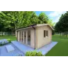 Maison en bois de jardin JESSICA 5x4, 44mm, façade côté droit