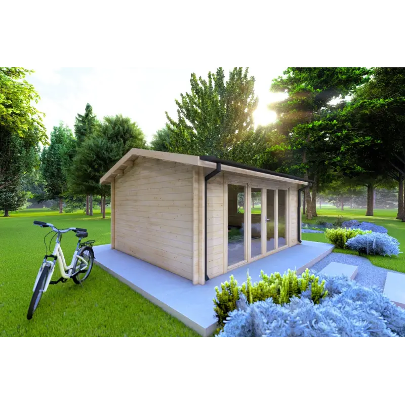 Maison en bois de jardin JESSICA 5x4, 44mm, côté gauche