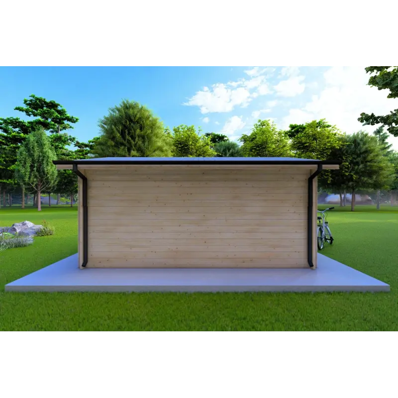 Maison en bois de jardin JESSICA 5x4, 44mm, vue arrière